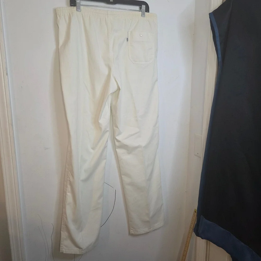Vintage Levis 518 White Work Pants Mens Large Elastic Waist Made in USA 1984